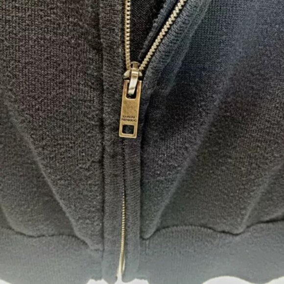 Banana Republic Pima Cotton Lightweight Heather Navy Full Zip Hoodie Men’s Small - Picture 5 of 8